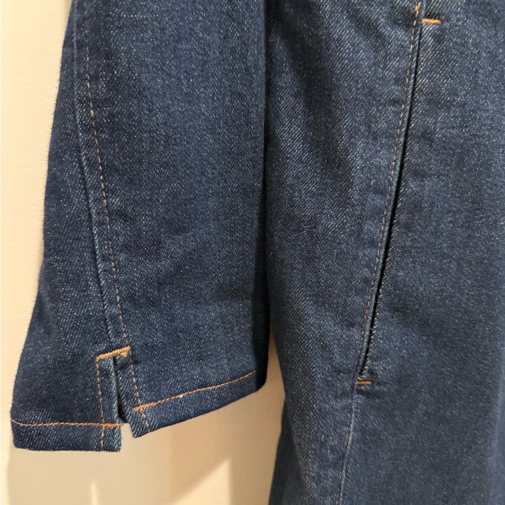 Chico's Women's Dark Blue Denim Blazer - Picture 3 of 6